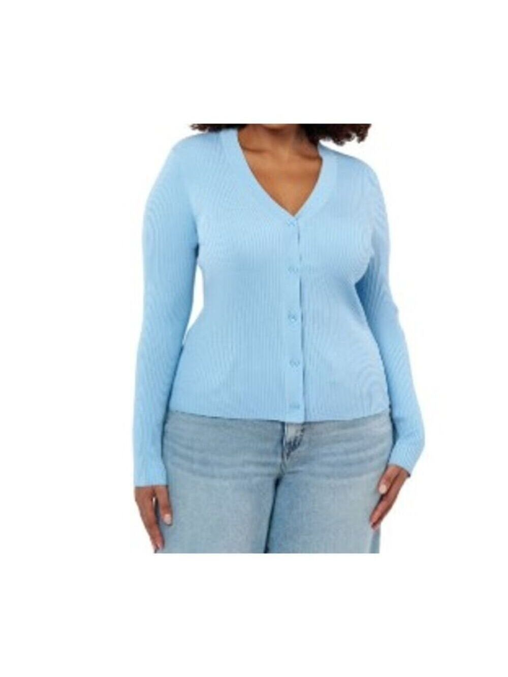Edited by Remi Bader Women's Cardigan Light Blue Size XS